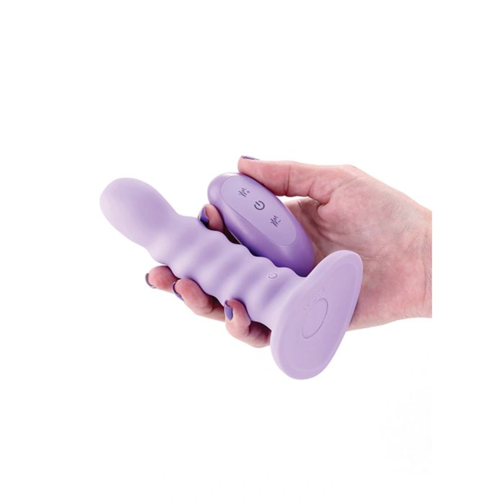 ns novelties 5 inch vibrating dildo ribbed texture hands free adult toy