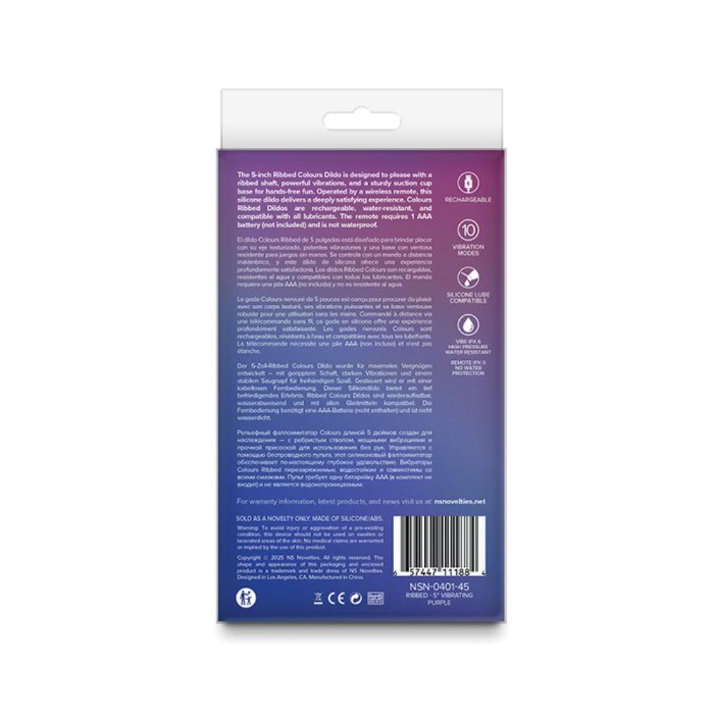 ns novelties ribbed dildo hands free fun with suction cup base