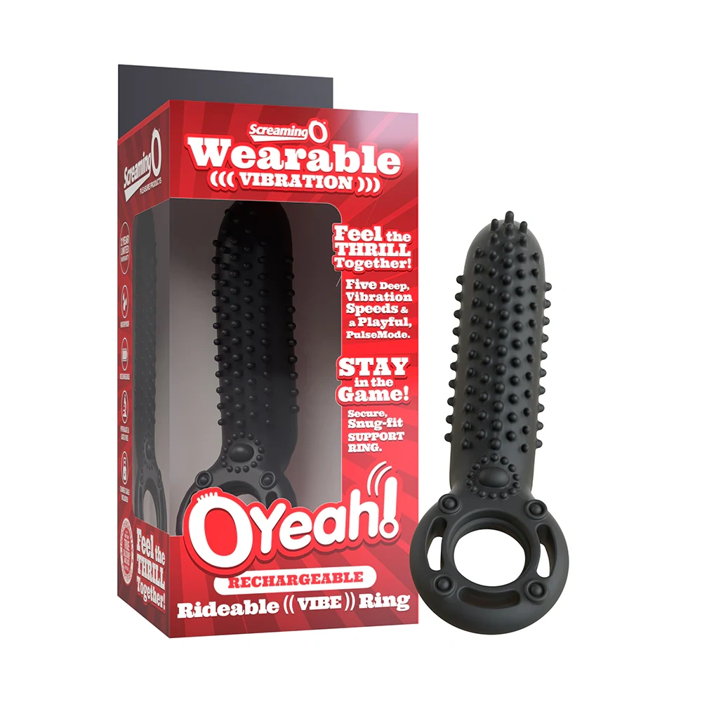 Screaming O O Yeah Vibrating Cock Ring Silicone Penis Trainer Wearable Couple Toy 5 Speeds