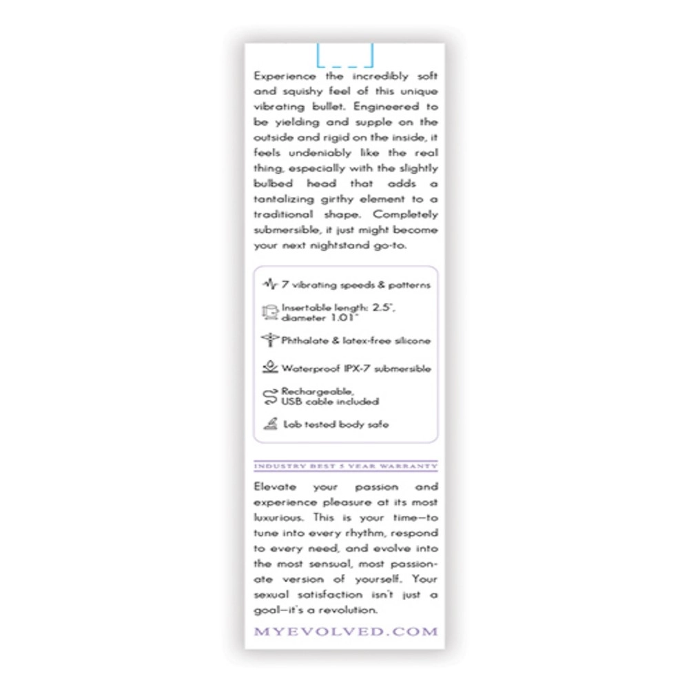 evolved novelties squishy bullet clitoral vibrator waterproof