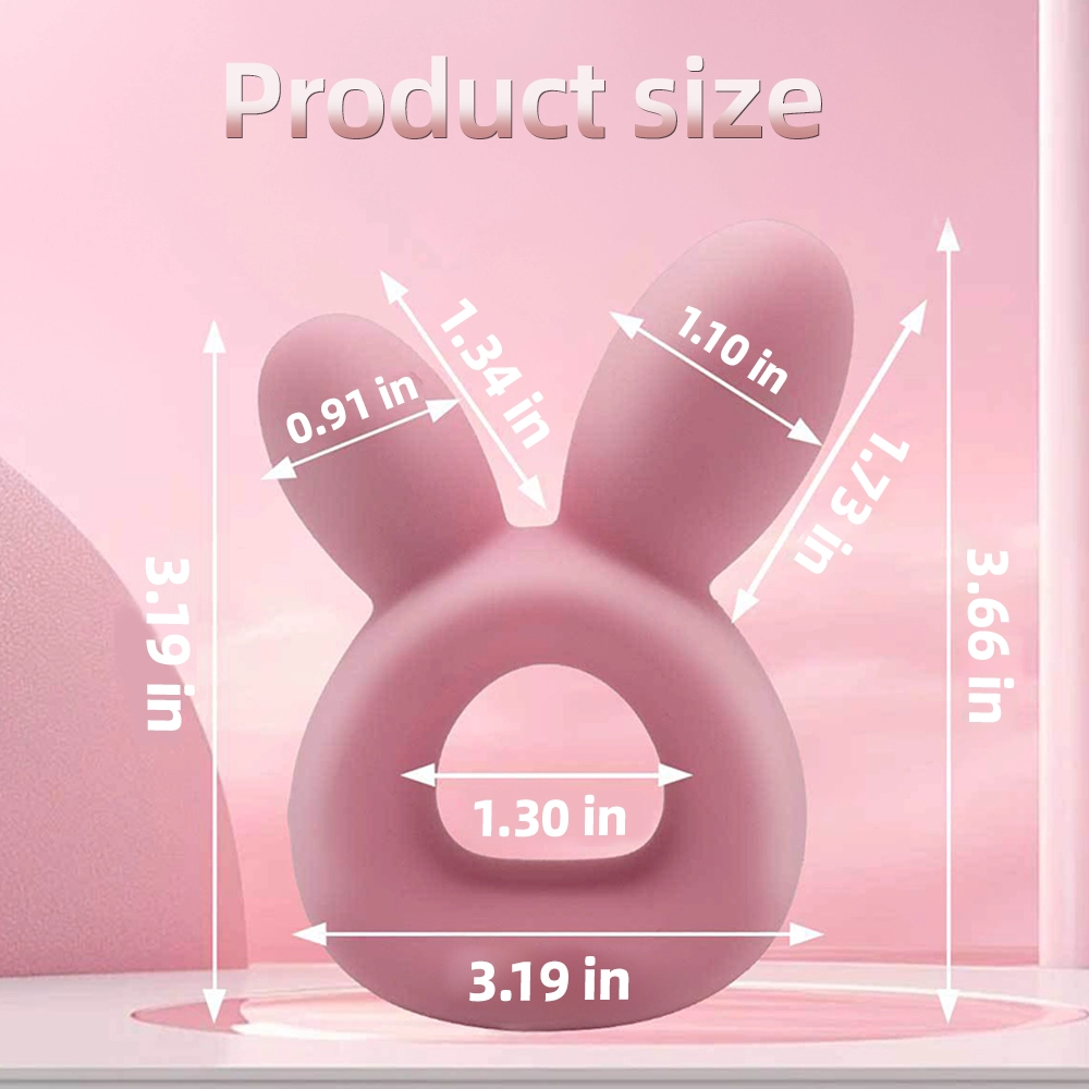 venusfun soft silicone cock ring rabbit ear massager
