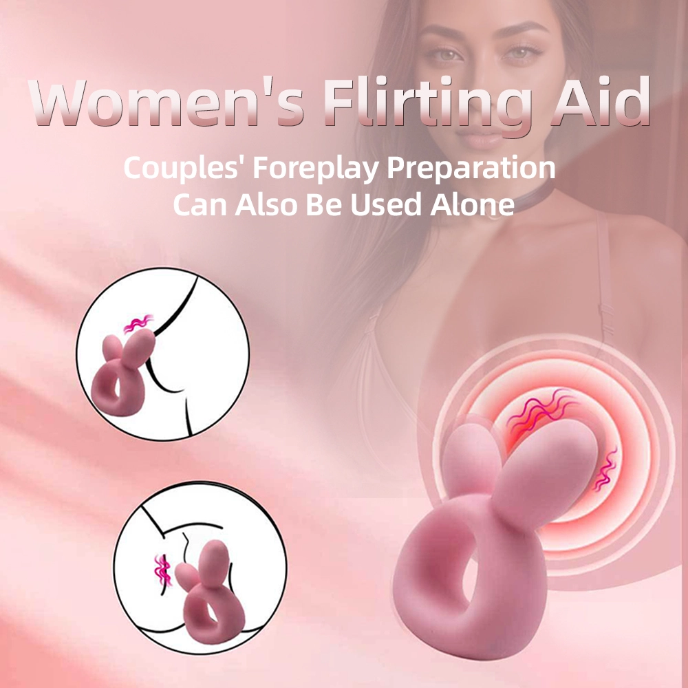 venusfun rabbit ear vibrating cock ring soft silicone