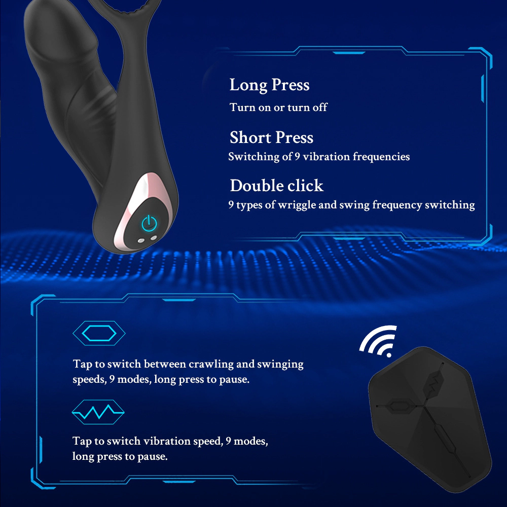 venusfun wiggle 9 speeds 2 in 1 prostate massager easy use