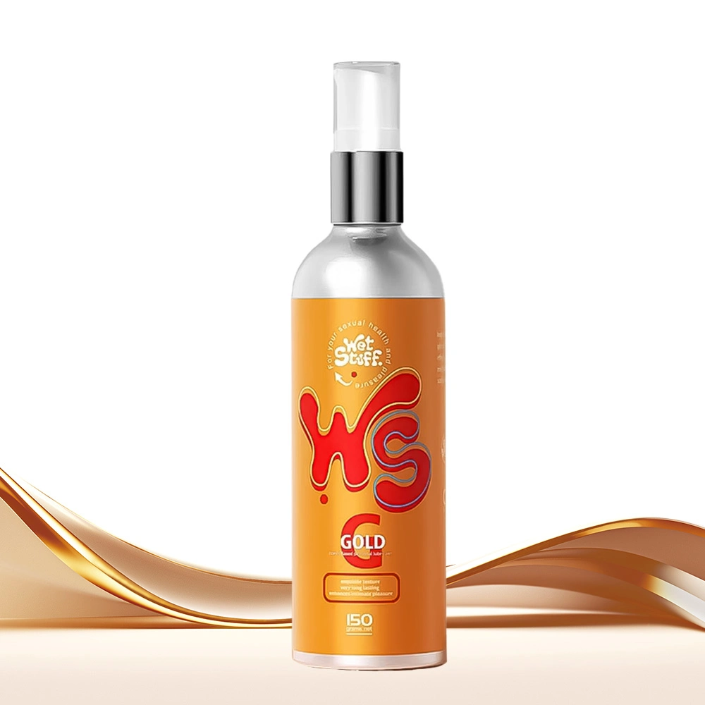 Wet Stuff Gold Edible Water Based Lubricant for Women Natural Plant Formula Mild Warming