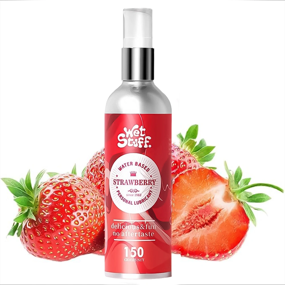 Wet Stuff Strawberry Edible Lubricant for Women Plant Based Safe Formula Long Lasting Smooth