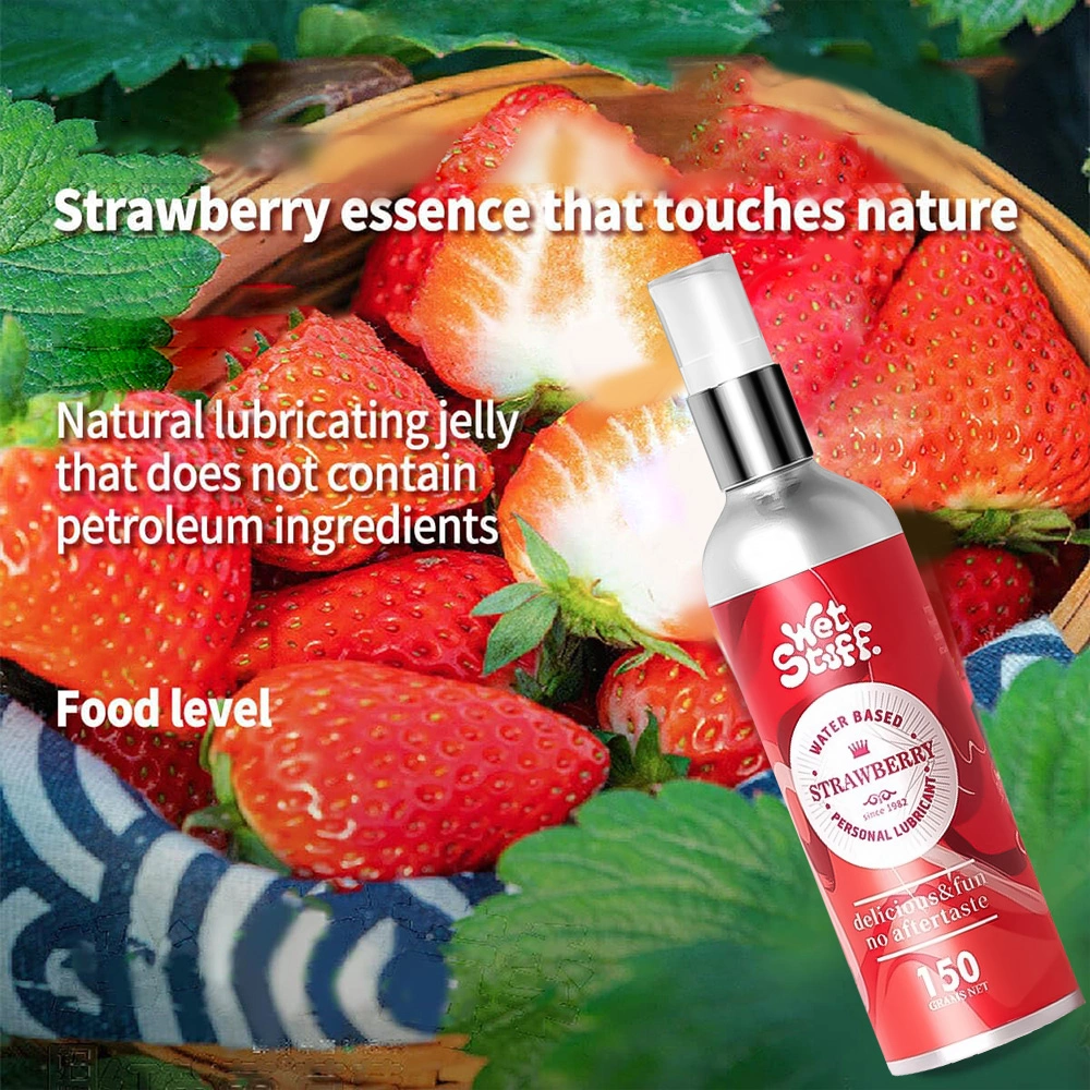 wet stuff strawberry plant based edible lubricant gel