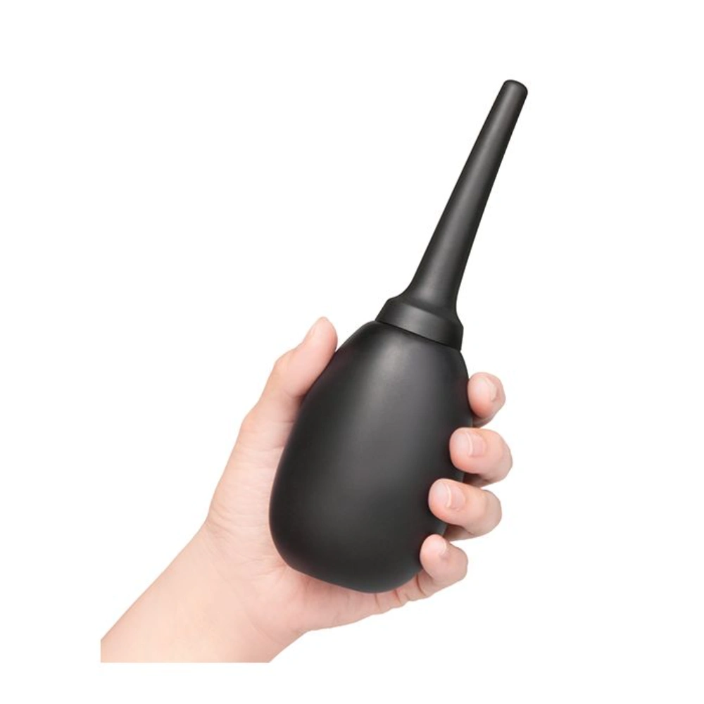 b-Vibe Flexible Silicone Anal Douche for Beginners Safe Hygiene Squeeze Operated Travel