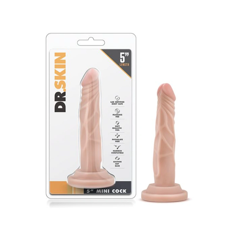 beginner friendly blush dr skin 5 inch mini cock realistic dildo with suction base