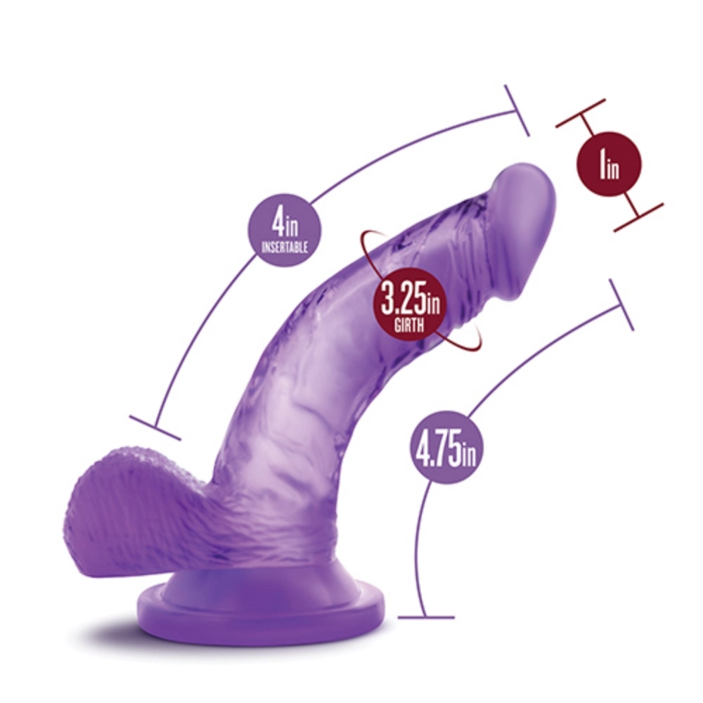 blush naturally yours 4 in mini suction cup dildo natural feel