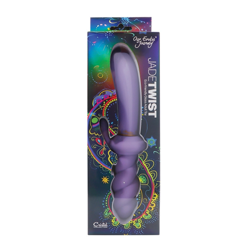 cristal jade twist glass rabbit vibe easy clean