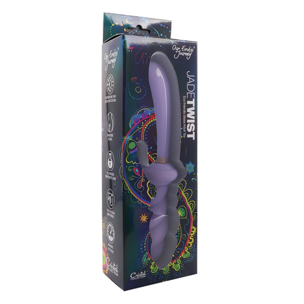 cristal jade twist glass rabbit vibe waterproof