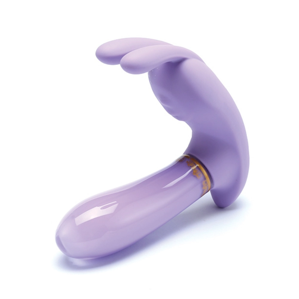 Our Erotic Journey Cristal Royal Touch Rabbit Vibrator Glass & Silicone G-Spot Massager