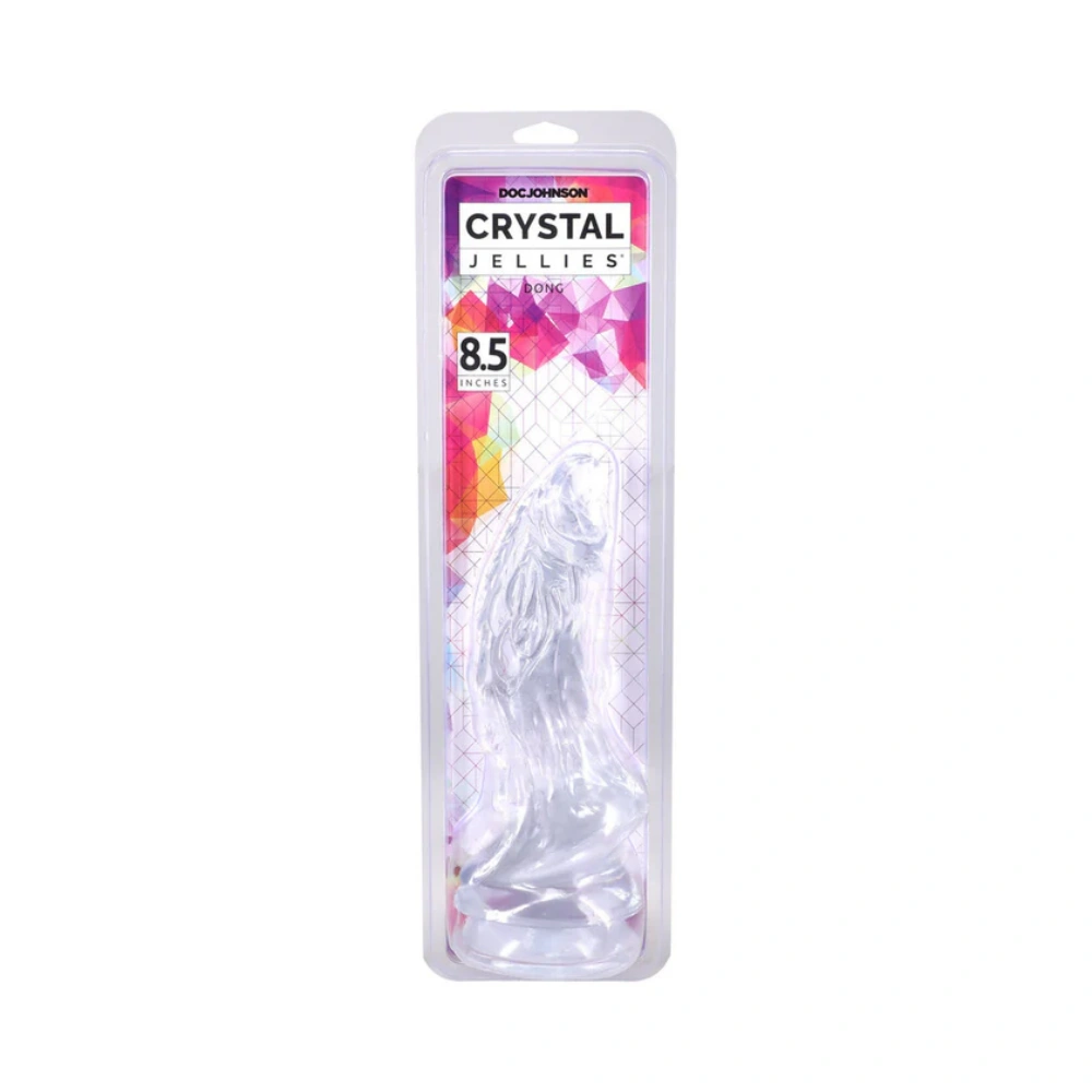 doc johnson crystal jellies invader 8.5 in clear dildo easy use