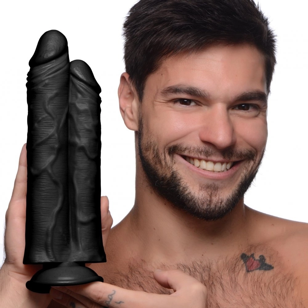 Master Cock Double Stuffer 10 Inch Huge Thick Dildo Realistic Dildo With Hands-Free Suction Cup