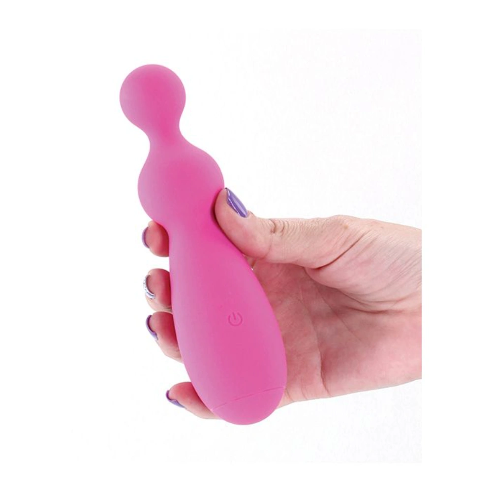 NS Novelties Pretty Pink Petal 9 Modes Beaded Silicone Vibrator Double Bulb for Women