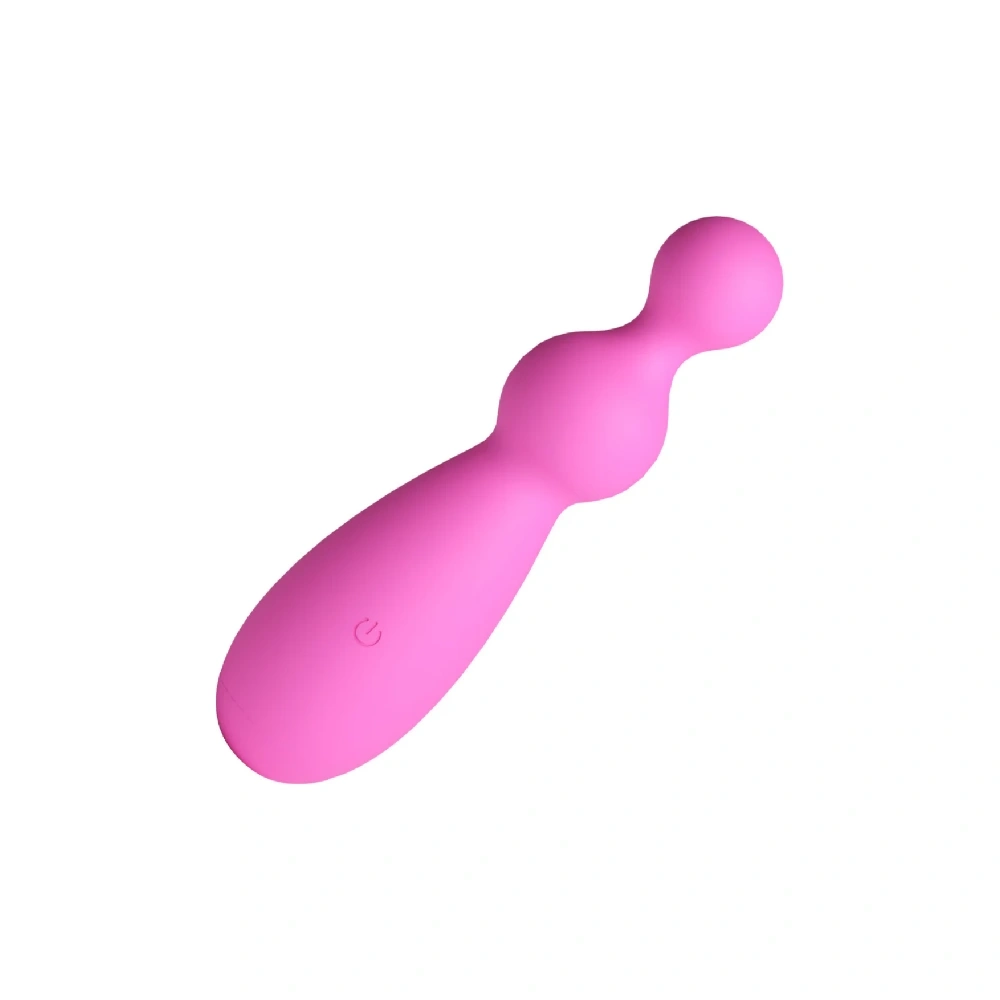 pretty pink petal beaded silicone vibrator for women