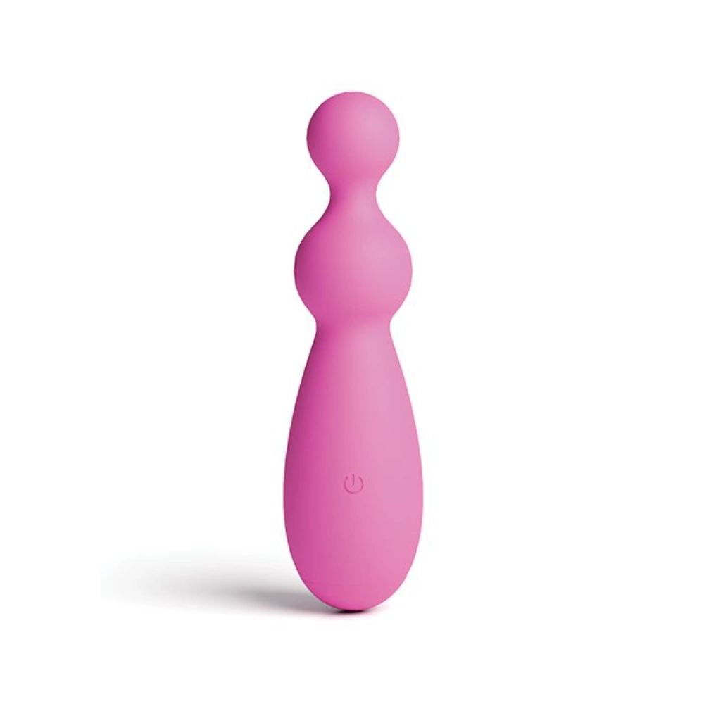 ns novelties pretty pink petal beaded silicone vibrator double bulb