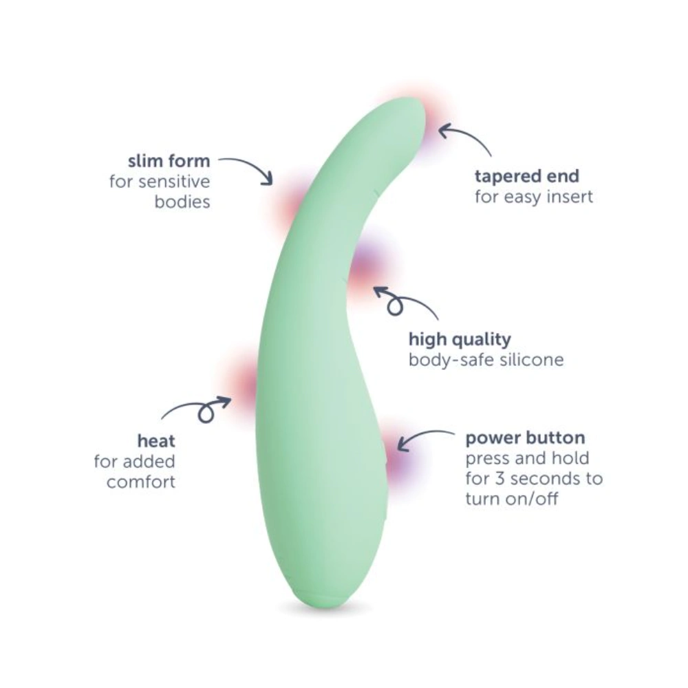 plusone petite g spot wand silicone heat vibrator