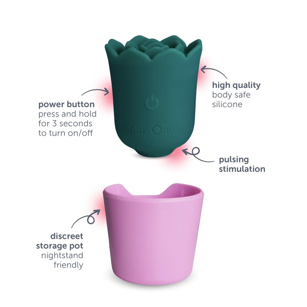 plant inspired vibrator 10 pulsing modes rounded ergonomic grip