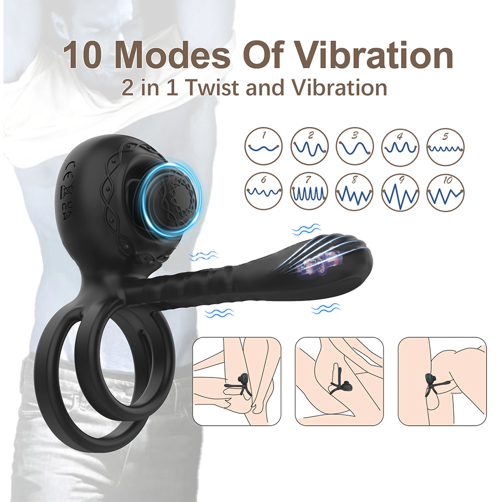 venusfun dual rings vibrating 10 modes cock ring various modes