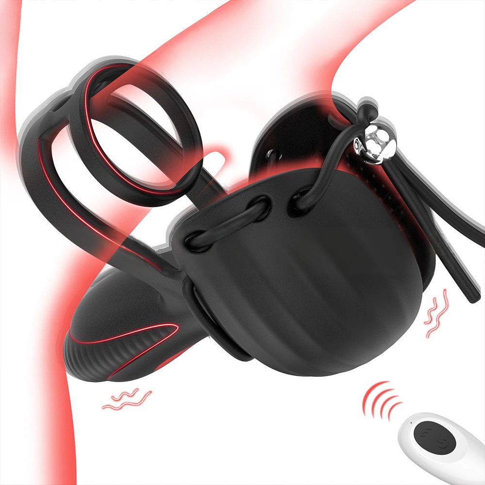 Venusfun 10 Modes Silicone Vibrating Cock and Balls Ring Remote Delay for Couples