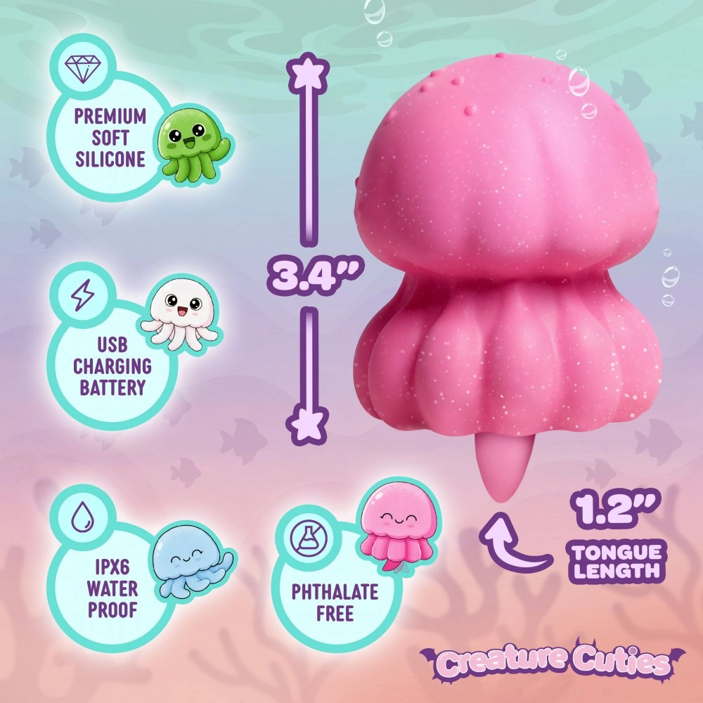 xr brands creature cocks glow jelly clit vibe for beginner