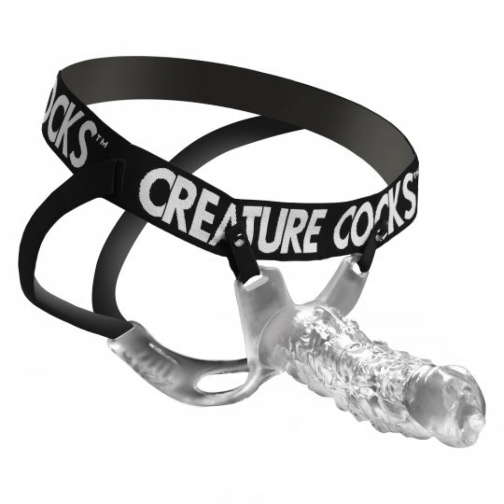 xr brands king kraken hollow strap-on clear penis sleeve new type