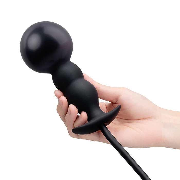 b vibe beaded anal plug hand pump control