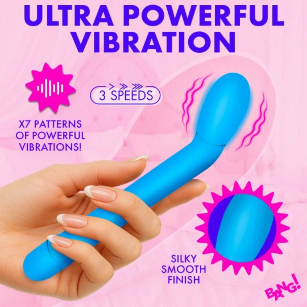 Bang! Slim Silicone G-Spot Vibrator 7 Patterns Vaginal Massager With Tapered Tip