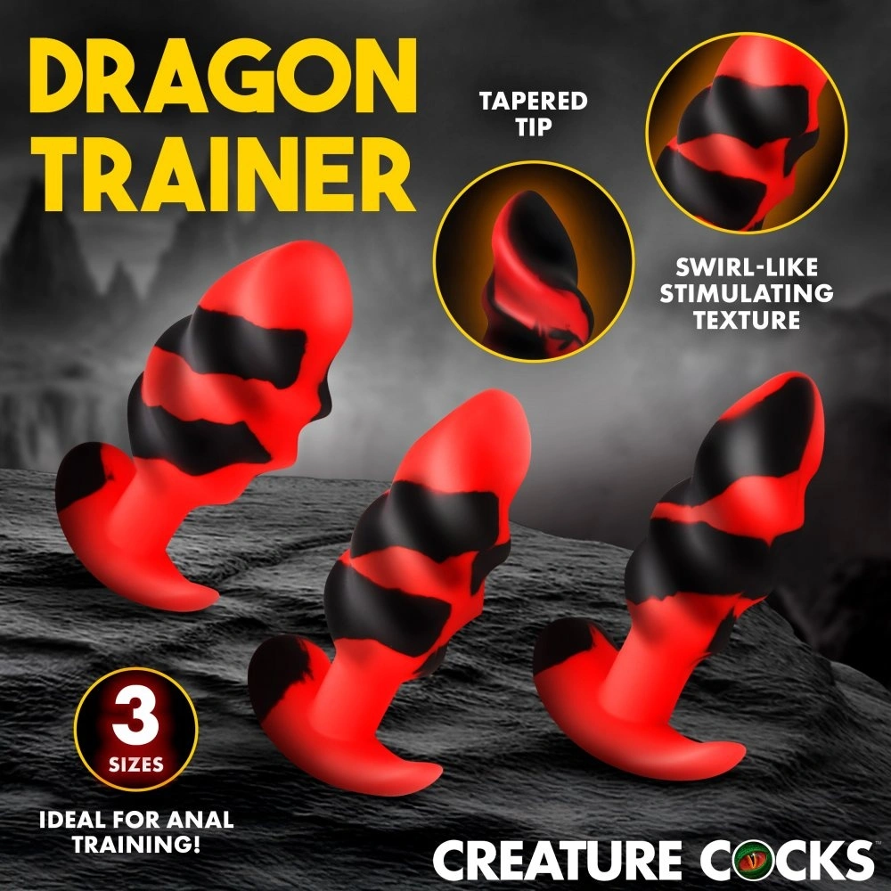 Creature Cocks Dragon Trainer Butt Plug Set Pussy Plug Silicone Anal Trainer 3PCS