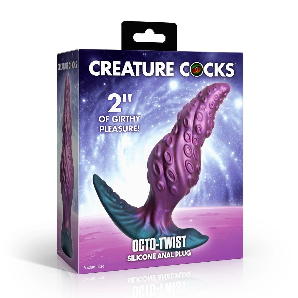 creature cocks octo-twist silicone butt plug new type