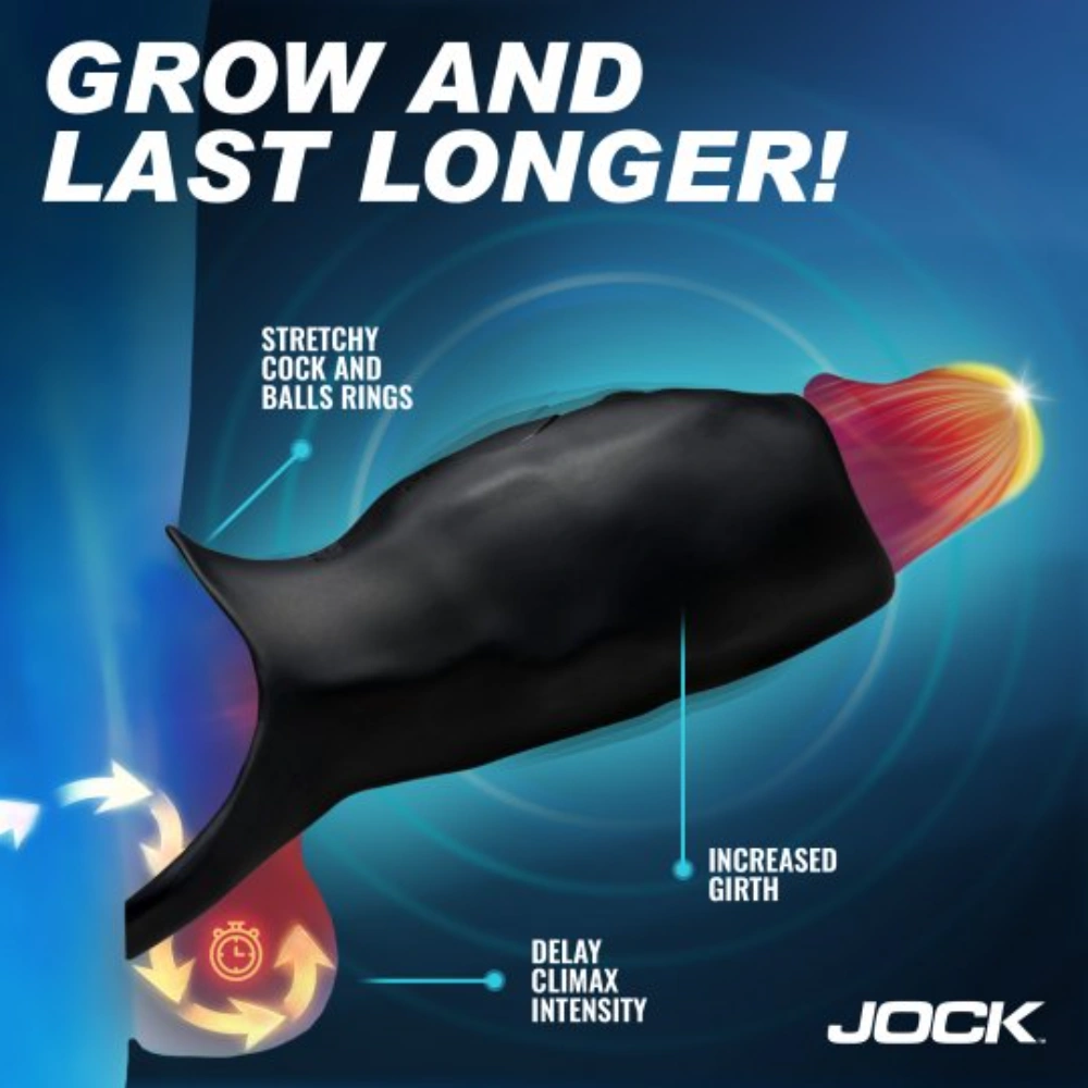 jock surge silicone vibrating cock ring for men