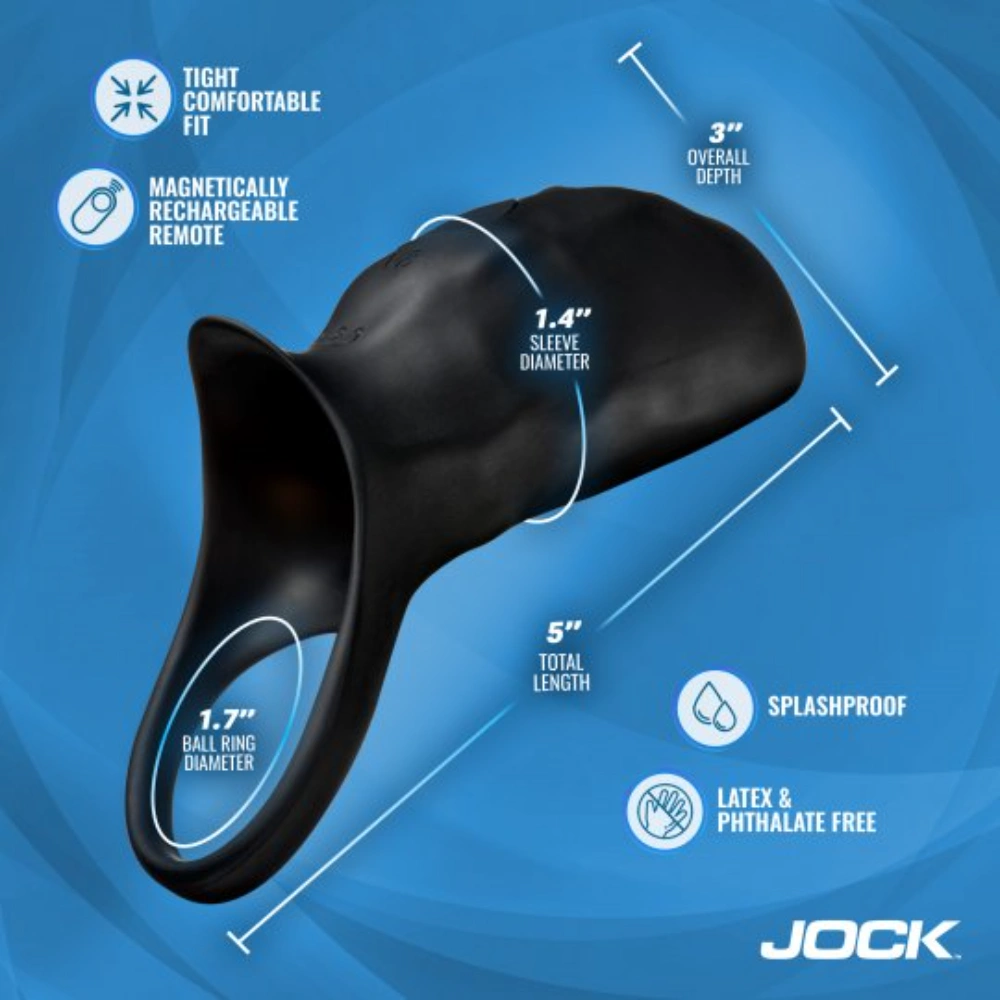 jock surge vibrating penis sleeve ball ring support