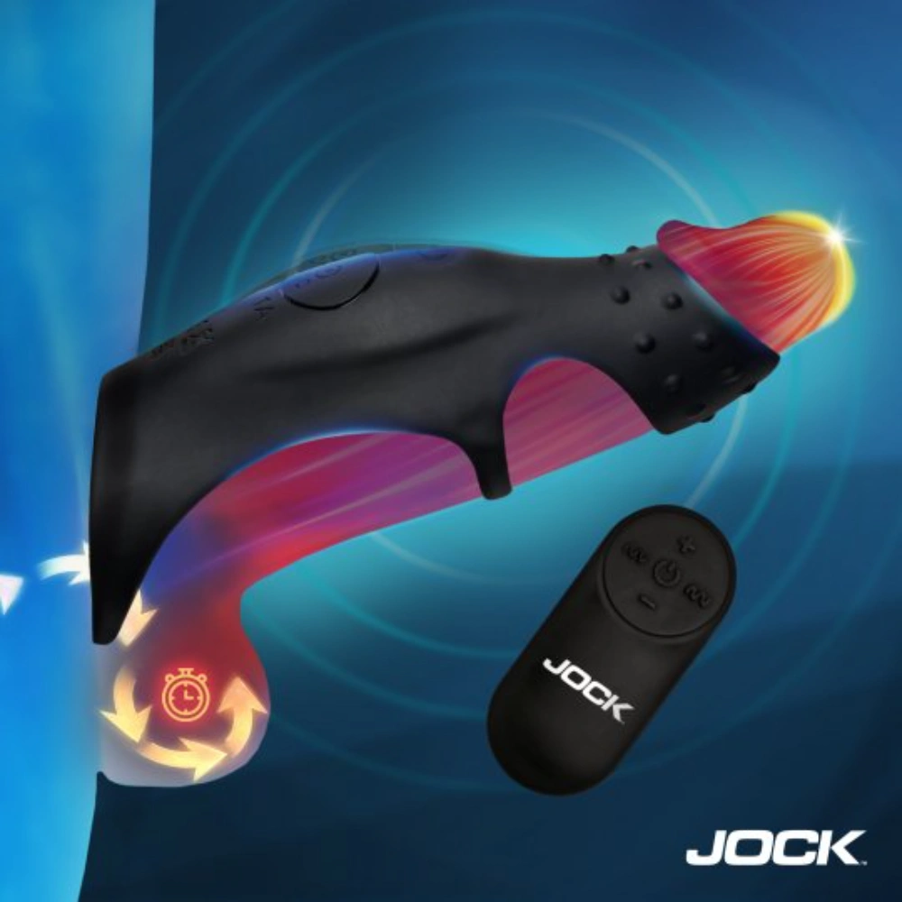 jock vibrating penis sleeve remote control