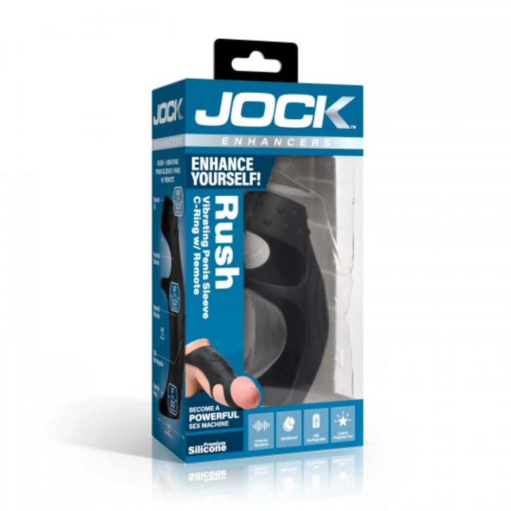 jock dual ring vibrating cock ring sleeve