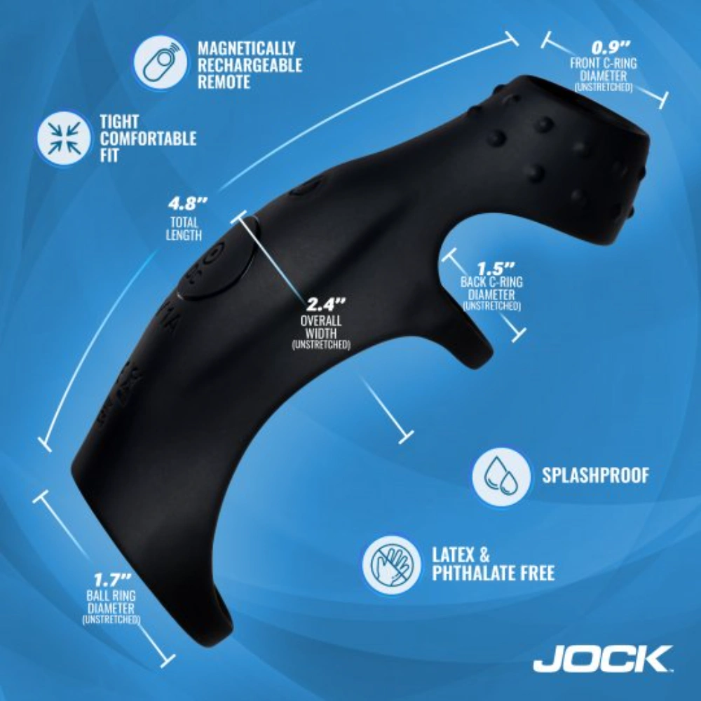 jock remote control vibrating penis sleeve for men