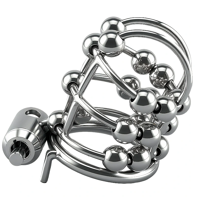 stainless steel cock cage chastity sissy training bdsm