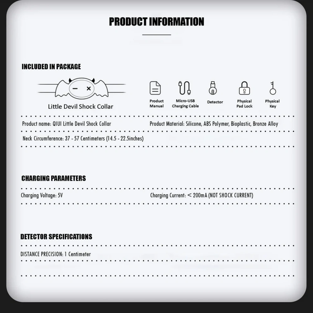 lockink qiui little devil electric shock submissive collar for bdsm play