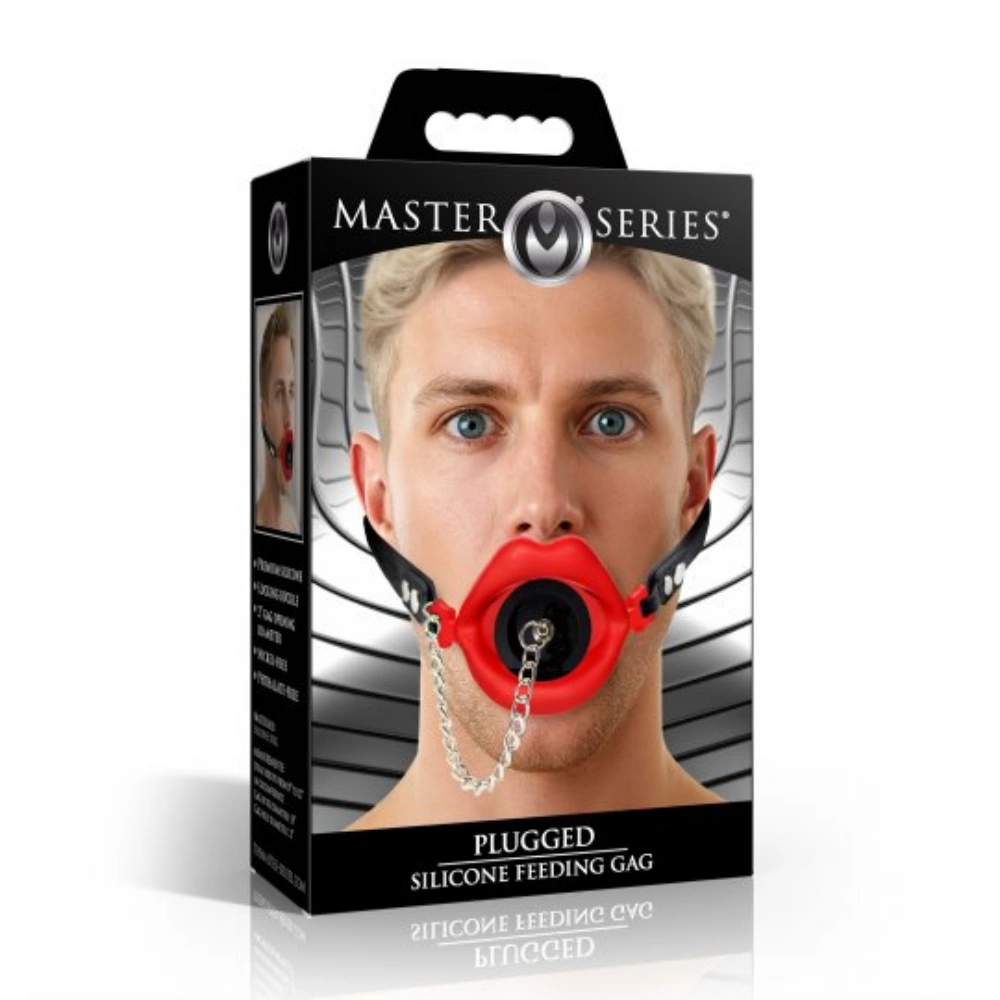 xr brands master series plugged feeding gag for bdsm play