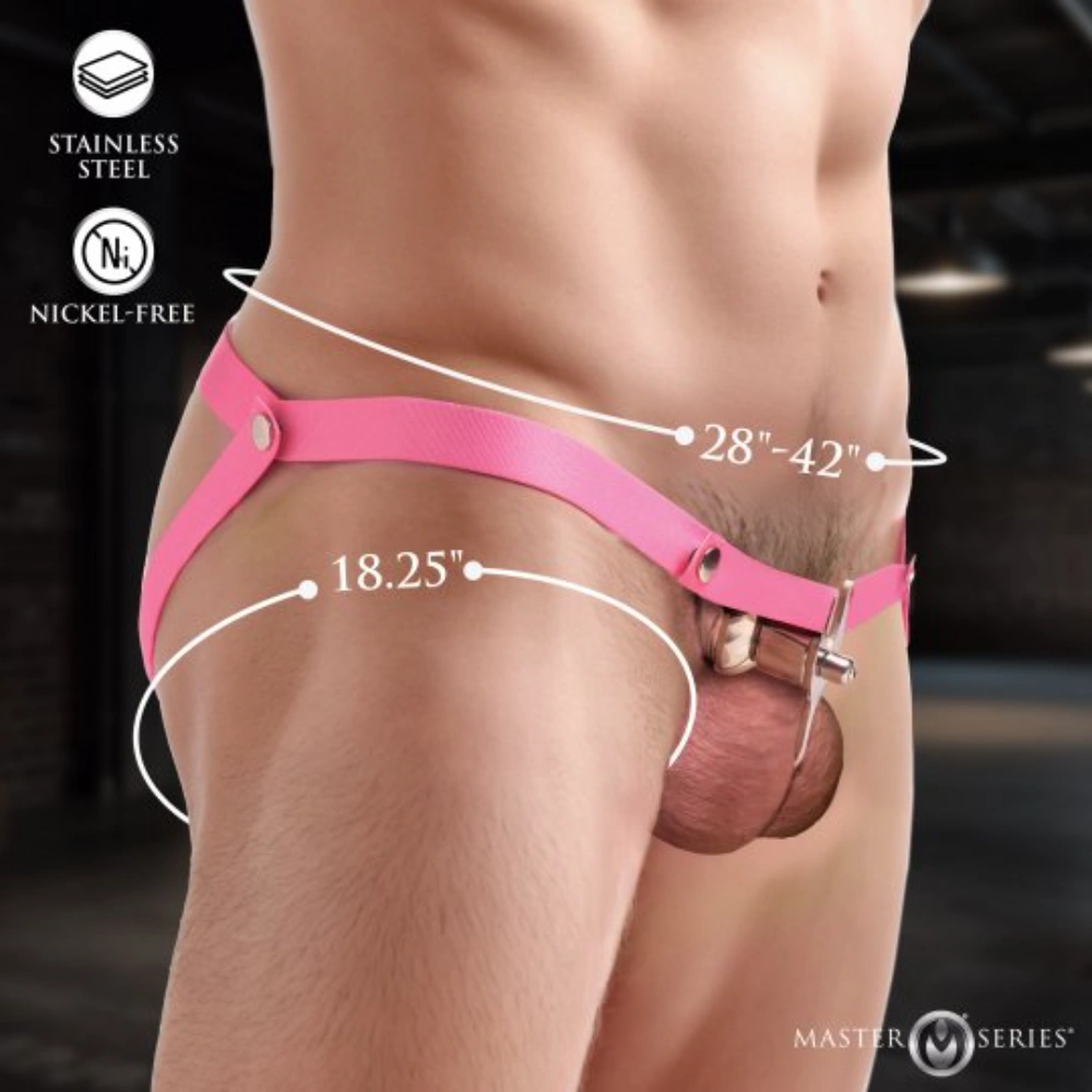 sissy chastity cage with elastic harness