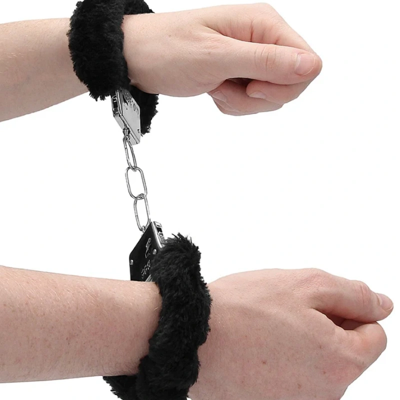 ouch furry handcuffs beginner couples safe bondage accessory