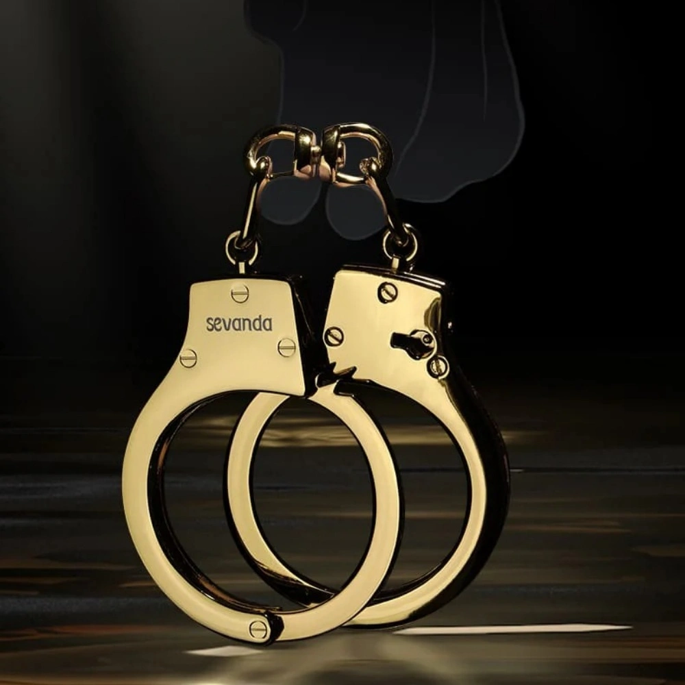 Sevanda Love Slave Pretty Sub BDSM Handcuffs Metal Lock and Key Bondage Set for Roleplay