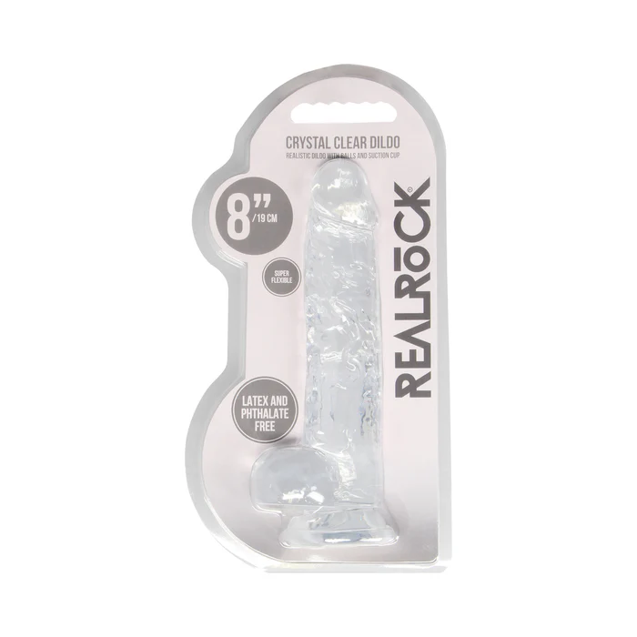 shots realrock 8 inch soft tpe dildo insertable 16cm