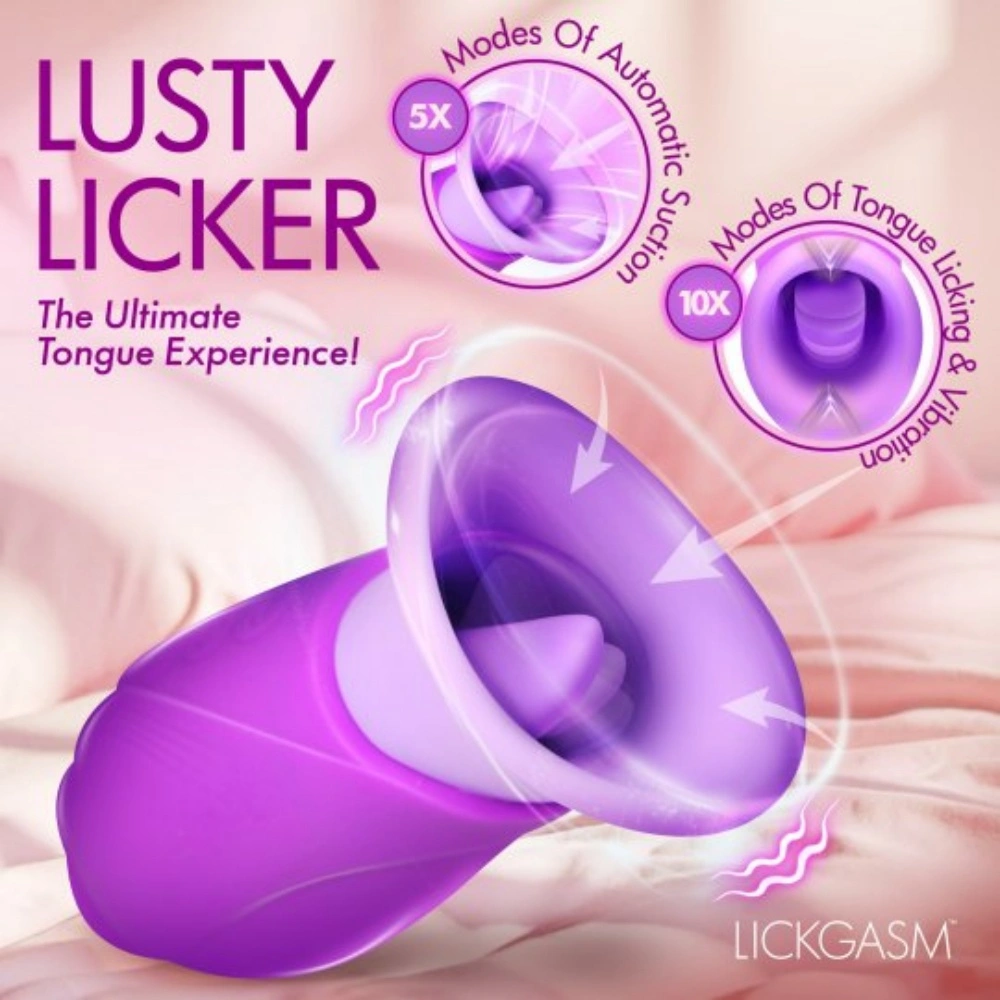 Lickgasm Tongue Licking & Sucking Clitoris Vibrator Pussy Massager Quite Vibe For Solo Play