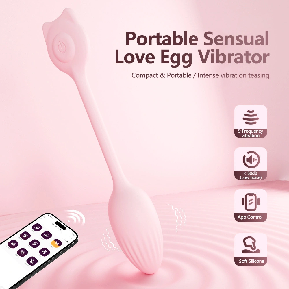 Venusfun App Controlled Egg Vibrator for Women Silicone Small Vibrator 9 Modes Quiet Toy