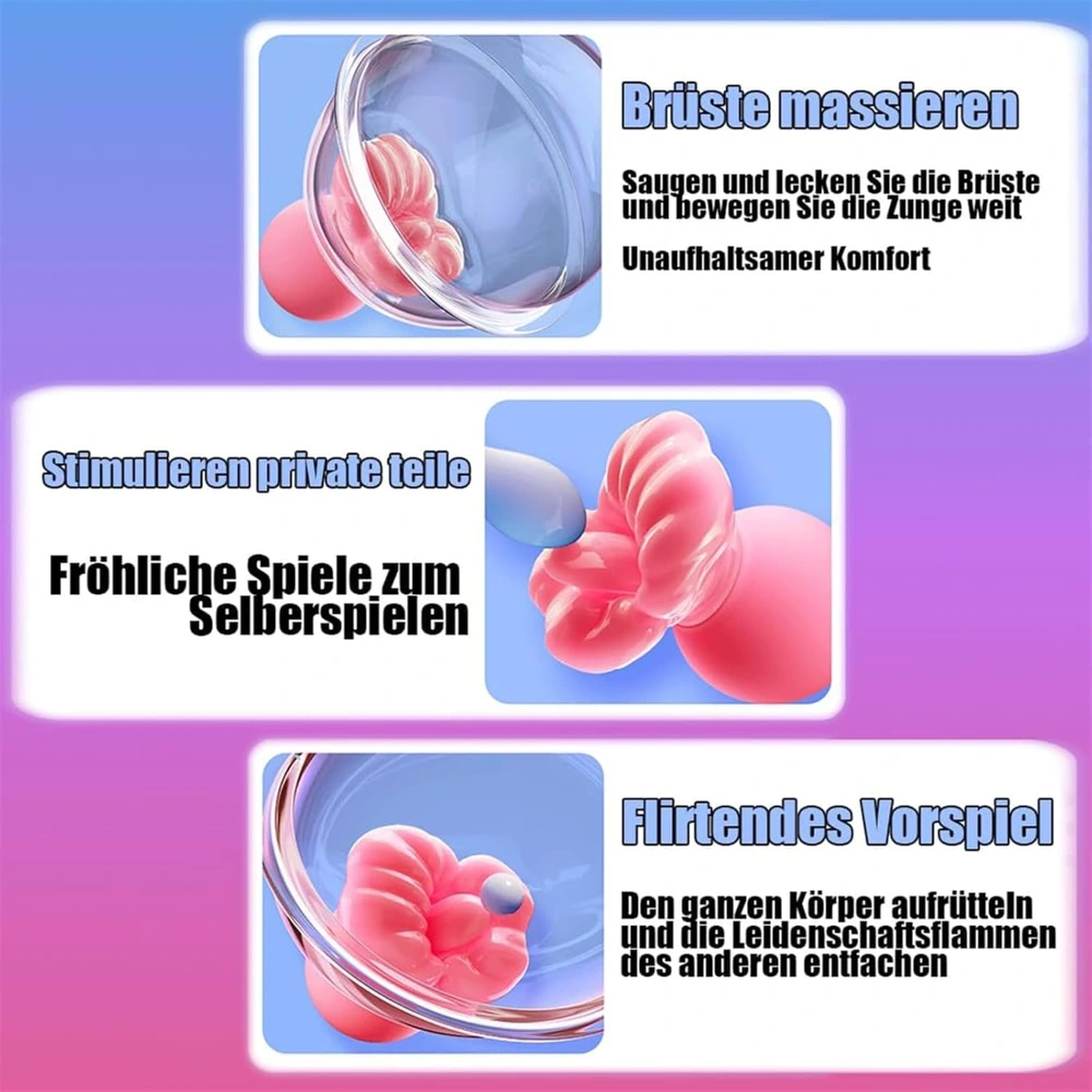 venusfun nipple vibrator breast massager 12 modes pink