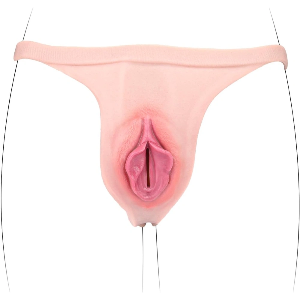 Venusfun Soft Silicone Wearable Panty Insertable Vaginal Channel Unisex Realistic Design