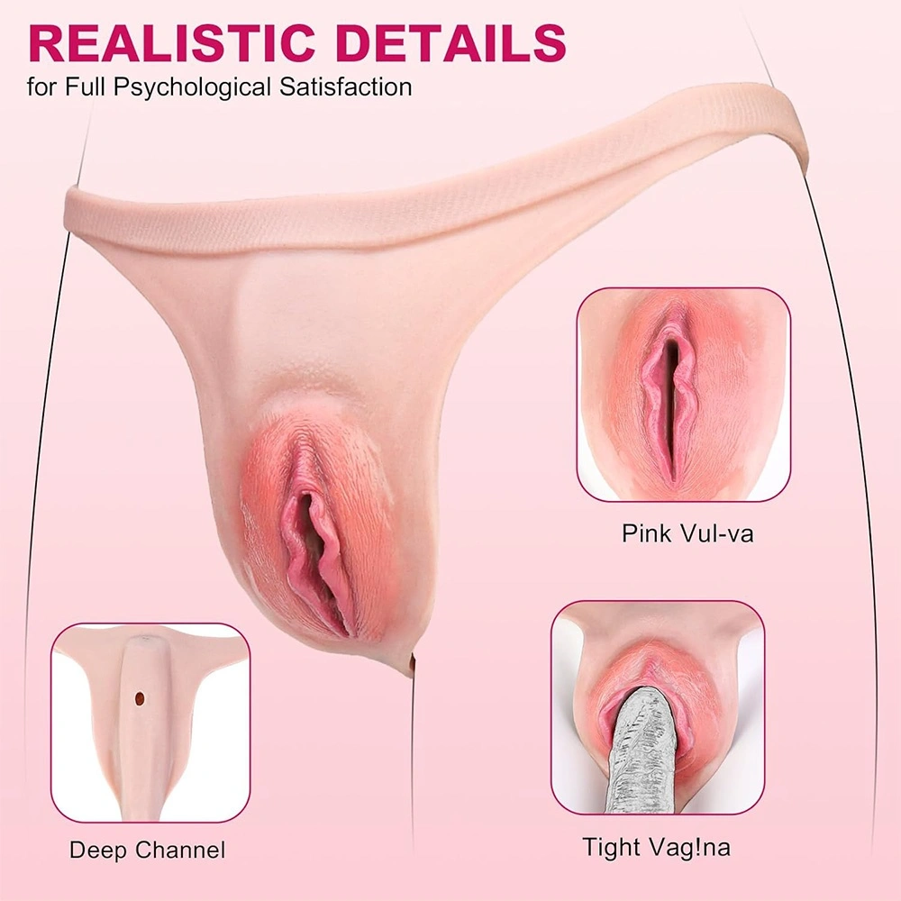 silicone wearable panty insertable channel unisex