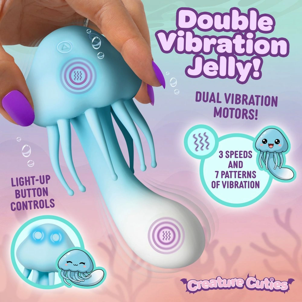 XR Brands Jellyvibe G-Spot & Clitoral Vibrator Dual Motors With 10 Modes For Solo Relax