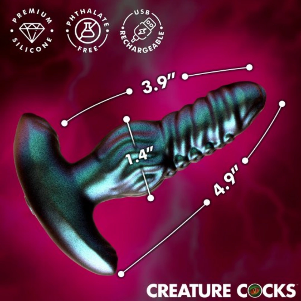 xr brands octo squirm vibrating butt plug waterproof